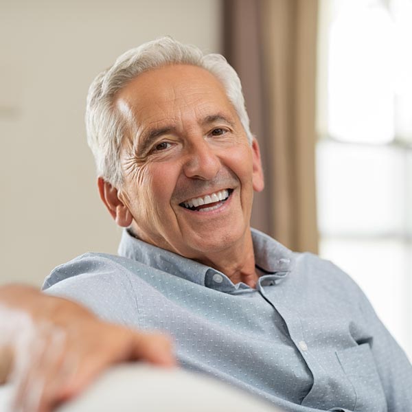 senior male smiling