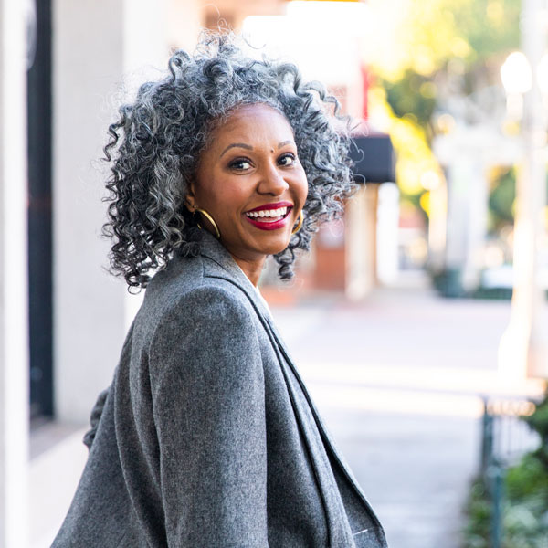 senior woman smiling